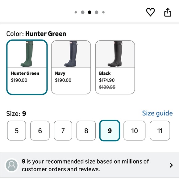 HUNTER BOOTS WELLIES NEW NO BOX 9🌲🌧️ - Picture 3 of 9
